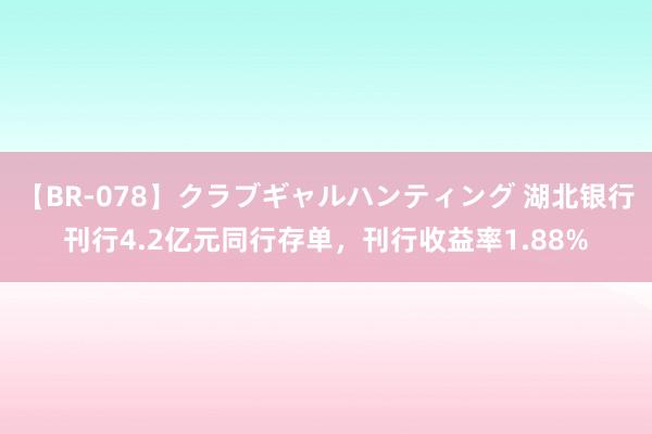 【BR-078】クラブギャルハンティング 湖北银行刊行4.2亿元同行存单，刊行收益率1.88%