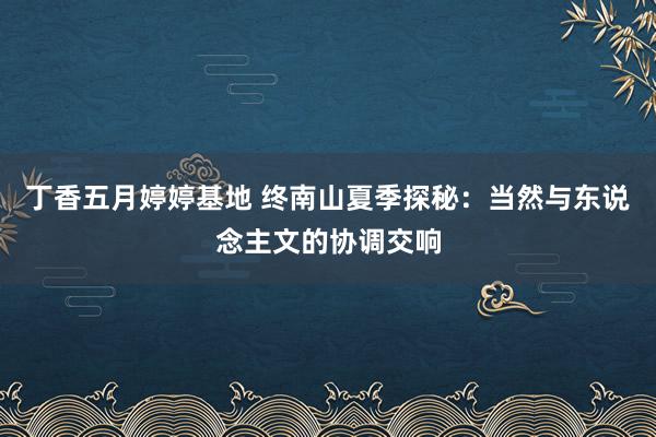 丁香五月婷婷基地 终南山夏季探秘：当然与东说念主文的协调交响