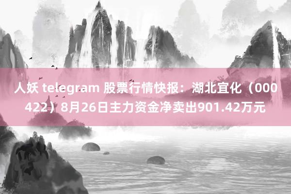 人妖 telegram 股票行情快报：湖北宜化（000422）8月26日主力资金净卖出901.42万元