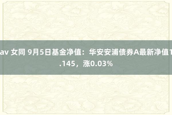 av 女同 9月5日基金净值：华安安浦债券A最新净值1.145，涨0.03%